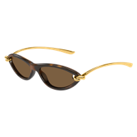 Sunglasses Bottega Veneta Woman BV1390S002-HAVANA-GOLD-BROWN56